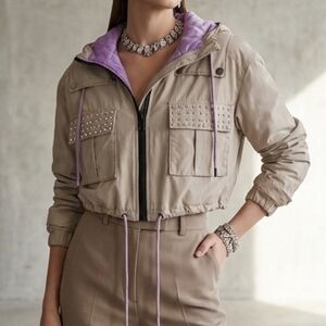 Jocelyn beaded shirt jacket